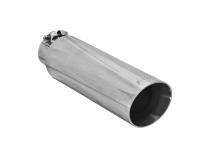 Exhaust Tip Exhaust Tip 3.50 Inch Angle Cut Polished SS Fits 2.50 Inch Tubing Clamp On Flowmaster