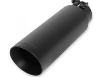 Exhaust Tip Exhaust Tip 4.00 Inch Black Angle Cut Fits 3 Inch Tubing, 13.00 Inch Long Clamp On Flowmaster