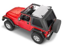 Jeep TJ Fast Back Fabric Replacement Top No Doorskins Tinted Glass For 97-06 Wrangler TJ MasterTwill MasterTop