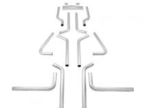 U-Fit Dual Exhaust Kit 16 Pc. Universal Dual Exhaust Tubing Kit 2.25-Inch Mandrel-Bent Aluminized Steel Tubing Flowmaster