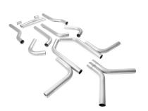 U-Fit Dual Exhaust Kit 16 Pc. Universal Dual Exhaust Tubing Kit 2.25-Inch Mandrel-Bent Aluminized Steel Tubing Flowmaster