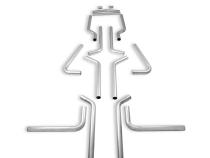 U-Fit Dual Exhaust Kit 16 Pc. Universal Dual Exhaust Tubing Kit 2.50-Inch Mandrel-Bent Aluminized Steel Tubing Flowmaster