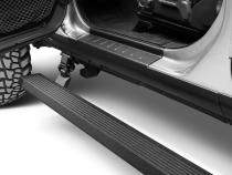 RealTruck VoltStep Electric Running Board Kit Protective Bedliner Coating 2018-2026 Jeep Wrangler Go Rhino