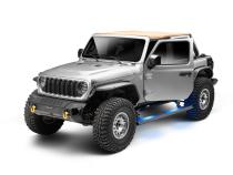 RealTruck VoltStep Electric Running Board Kit Protective Bedliner Coating 2018-2026 Jeep Wrangler Go Rhino