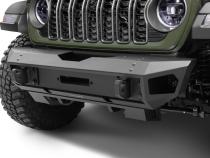 Trailline Front Stubby Bumper Textured Black 2018-2026 Jeep Wrangler JL 2020-2025 Jeep Gladiator Go Rhino