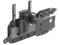 Rockline Body Mount Spare Tire Carrier Textured Black 2018-2026 Jeep Wrangler Go Rhino