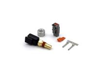 Fluid Temp Sensor Kit -20C to 150C / -4F to 302F 1/8 Inch NPT Aluminum Bung, Connector, and Pins AEM Electronics