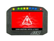 CD-5FG Carbon GPS-Enabled Flat Panel Digital Dash Display 5-inch diagonal screen, carbon fiber enclosure, GPS antenna and wiring harness included, Does Not Include Buttons (See PN 30-3610) AEM Electronics