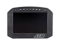 CD-5FLG Carbon Flat Panel Logging Display with Internal GPS 5-inch diagonal screen, carbon fiber enclosure, GPS antenna and wiring harness included, Does Not Include Buttons (See PN 30-3610) AEM Electronics