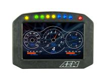 CD-5FLG Carbon Flat Panel Logging Display with Internal GPS 5-inch diagonal screen, carbon fiber enclosure, GPS antenna and wiring harness included, Does Not Include Buttons (See PN 30-3610) AEM Electronics