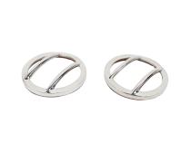 Jeep JK Side Marker Covers Pair 07-18 Wrangler JK Polished Silver Kentrol