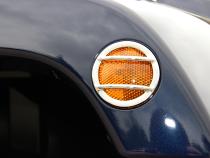 Jeep JK Side Marker Covers Pair 07-18 Wrangler JK Polished Silver Kentrol