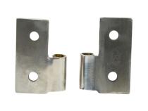 JEEP CJ/YJ/TJ Lower Door Hinge Pair 76-06 CJ Wrangler YJ/TJ Polished Silver Kentrol