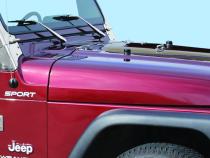 Jeep TJ/JK Windshield Tie Down Kit 97-18 Wrangler TJ/JK Polished Silver Kentrol