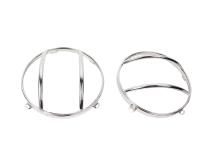 Jeep JK Euro Headlight Guards Pair  07-18 Wrangler JK Polished Silver Kentrol