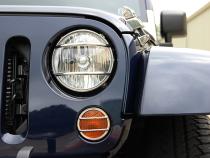 Jeep JK Euro Headlight Guards Pair  07-18 Wrangler JK Polished Silver Kentrol