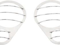 Jeep JK Headlight Guards Pair 07-18 Wrangler JK Polished Silver Kentrol