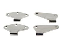 Jeep JK Body Door Hinge Set 4 Pieces 2 Door 07-18 Wrangler JK Polished Silver Kentrol