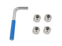 Jeep TJ OEM Anti-Theft Door Nuts 97-06 Wrangler TJ Polished Silver Kentrol