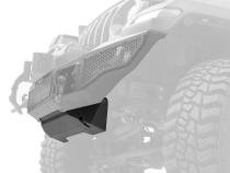 Rockline Front Bumper Lower Skid Plate Textured Black 2018-2026 Jeep Wrangler JL 2020-2025 Jeep Gladiator Go Rhino