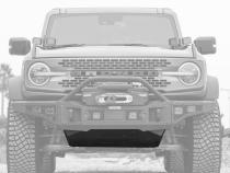 Rockline Front Bumper Lower Skid Plate For Ford Bronco Textured Black 2021-2026 Ford Bronco 2025-2025 Jeep Gladiator Go Rhino