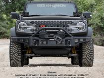 Rockline Front Bumper Lower Skid Plate For Ford Bronco Textured Black 2021-2026 Ford Bronco 2025-2025 Jeep Gladiator Go Rhino