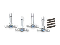 Engine Valve Cover Wing Nuts Steel Chrome Mopar Logo 1/4-20 Thread 4 Pack Proform