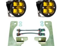 Jeep JL Fog Light Squadron-R 18-Pres Wrangler JL Rubicon Fog Pocket Kit Baja Amber Baja Designs Baja Designs