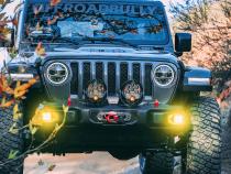 Jeep JL Fog Light Squadron-R 18-Pres Wrangler JL Rubicon Fog Pocket Kit Baja Amber Baja Designs Baja Designs