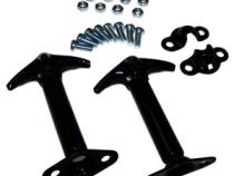 Black Hood Catch Kit for 41-95 Jeep MB, CJs, YJ Wrangler Crown Automotive