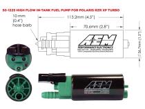 RZR E85 Hi Flow Fuel Pump Fits 2016-2019 Polaris RZR Turbo AEM Electronics