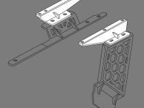 5910013T SRM Roll Bar Mounting Kit Jeep JLU Mount Textured Black 2018-2026 Jeep Wrangler Go Rhino