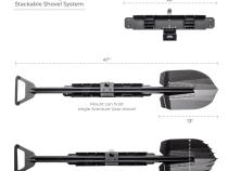 XRS/SRM 4 CORE Shovel Mount Kit Textured Black Go Rhino