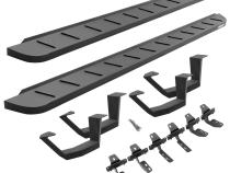 RB10 Running Boards With Mounting Brackets &amp;amp; 2 Pairs of Drop Steps Kit Textured Black 2020-2025 Jeep Gladiator Go Rhino