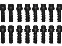 Wedge-Locking Header Bolts Hex Head 3/8 Diameter X 1 Inch Blk Oxide Finish 16 Pcs Proform