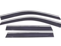 Ventvisor Deflector for 2011-2021 Jeep Grand Cherokee Laredo and More Smoke w/Chrome Trim Low Profile 4 Piece AVS