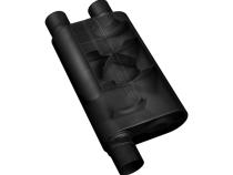 80 Series Chambered Muffler 80 Series Crossflow Stainless Steel -2.50 In Out Same Side Out-Moderate/Aggressive Sound Flowmaster