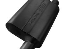 40 Series Delta Flow Chambered Muffler 40 Delta Flow 2.50 Offset In 2.25 Dual Out Aggressive Sound Flowmaster