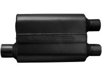 40 Series Delta Flow Chambered Muffler 40 Delta Flow 2.50 Offset In 2.25 Dual Out Aggressive Sound Flowmaster