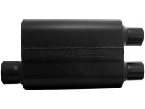 Super 44 Series Chambered Muffler Super 44 3.00 Offset In 2.50 Dual Out Aggressive Sound Flowmaster