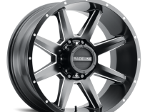 Aluminum Wheels 22x10 Stryker 954M Milled-Dimples Satin Black -19 Offset 8 on 165.1 Bolt Pattern 125.2 Bore Raceline