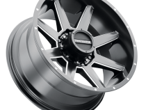 Aluminum Wheels 22x10 Stryker 954M Milled-Dimples Satin Black -19 Offset 8 on 165.1 Bolt Pattern 125.2 Bore Raceline