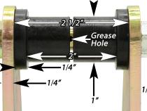 HD Leaf Spring Tow Shackles 76-86 Jeep CJ Front Includes Urethane Bushings HD Greasable Bolts Pair For Use w/ CE-9033F or CE-9033D RockJock 4x4