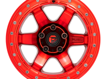 Aluminum Wheels 17X8.5 Block Beadlock D123 6 On 139.7 Candy Red/Candy Red Ring 106.1 Bore 0 Offset 6 Spoke Fuel Off Road Wheels