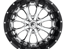 Aluminum Wheels 22X10 Assault D246 8 On 180 Chrome/Gloss Black Lip 124.2 Bore -13 Offset 8 Spoke Fuel Off Road Wheels