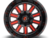 Aluminum Wheels 20X10 Hardline D621 8 On 165.1 Gloss Black/Candy Red 125.2 Bore -18 Offset Fuel Off Road Wheels