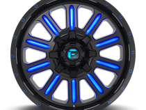 Aluminum Wheels 20X10 Hardline D646 8 On 180 Gloss Black/Candy Blue 124.3 Bore -18 Offset Fuel Off Road Wheels