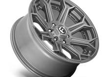 Aluminum Wheels 22X12 Siege D705 6 On 139.7 Brushed Gunmetal Gray Tinted Clear 106.1 Bore -44 Offset Fuel Off Road Wheels