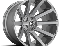 Aluminum Wheels 20X10 Contra Platinum D714 8 On 165.1 Brush Gunmetal Gray/Clear Tint 125.1 Bore -18 Offset Multi Spoke Fuel Off Road Wheels