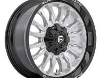 Aluminum Wheels 22X10 Arc D798 8 On 165.1 Silver/Brushed Face-Milled Black Lip 125.1 Bore -18 Offset Fuel Off Road Wheels